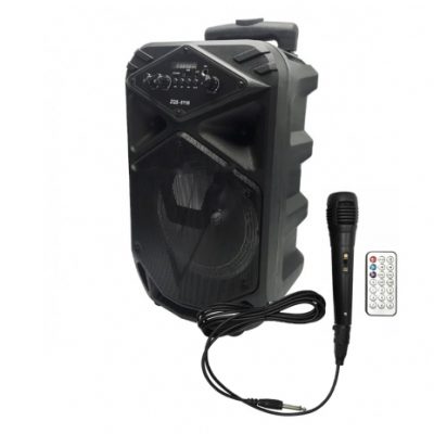Boxa portabila troler ZQS 8110, 60W , telecomanda, microfon, negru